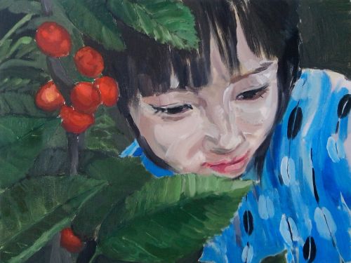 oil painting character tian wei