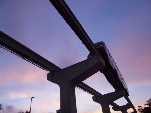 okinawa monorail sunset