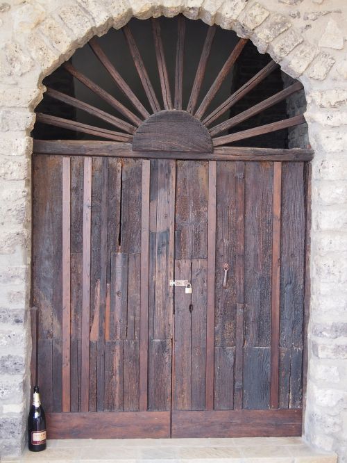 old wood door