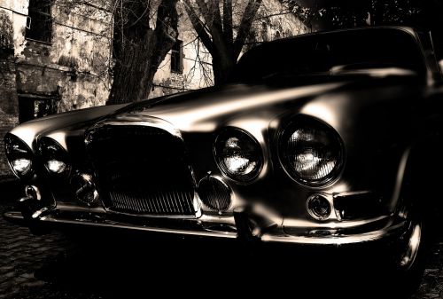 old dark car