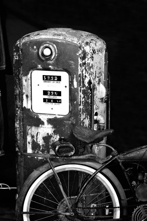 old petrol old gas station