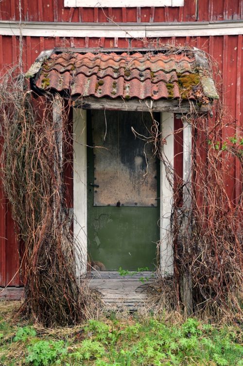 old door red