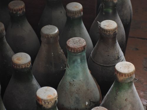 old bottle dusty