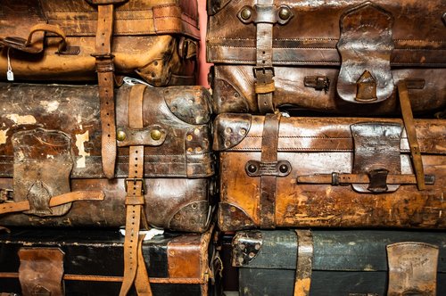 old  luggage  antique