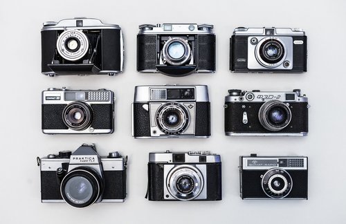old  retro  cameras