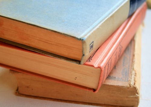 Old Books Stacked