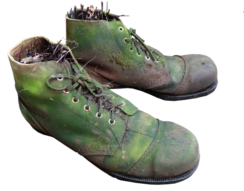 old boots moss planter