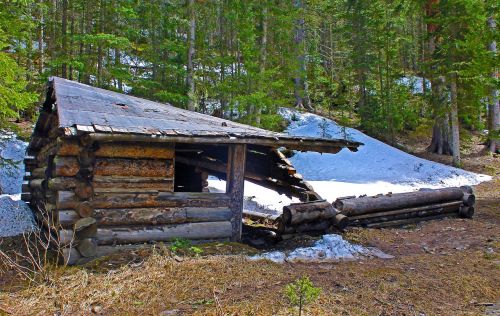 old cabin cabin dilapidated