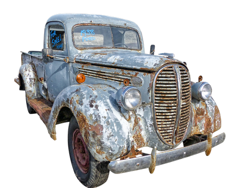 old car  isolated  rusted