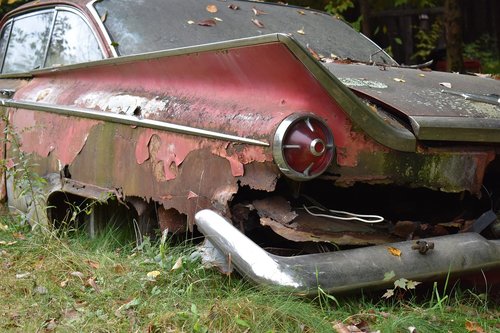 old car  rusting  broken