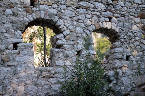 old castle wall old