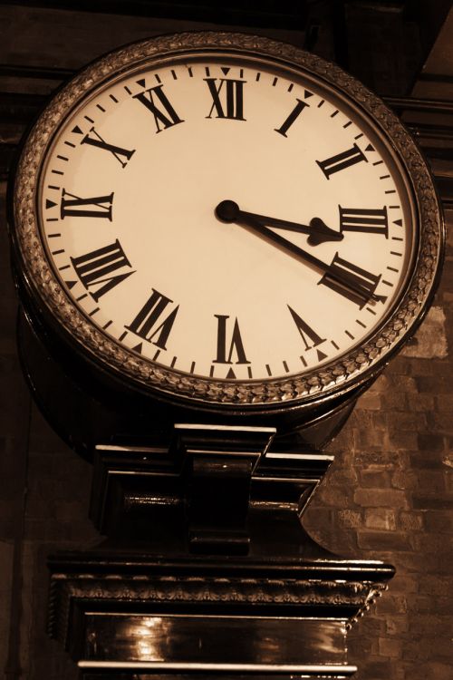 Old Clock In Sepia