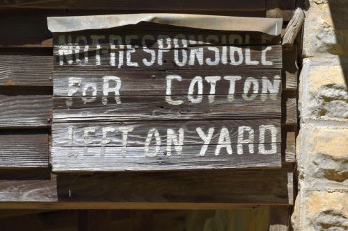 Old Cotton Gin Sign