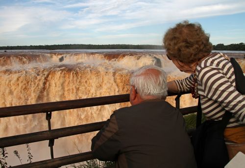 old couple enjoying happy