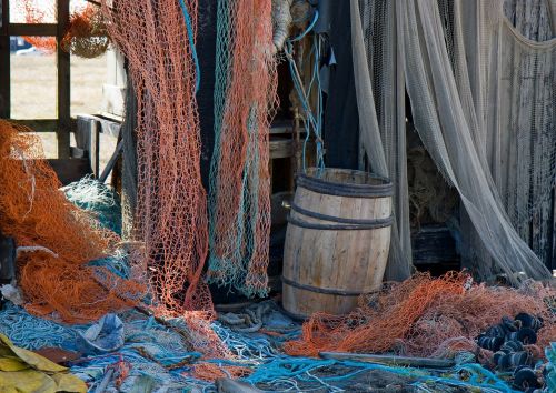 old fishing nets nets netting