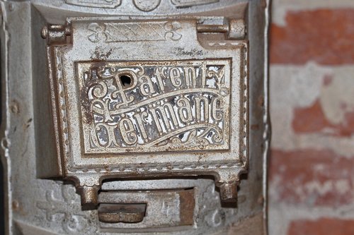 old furnace  door  historically