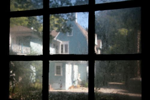 old house window building