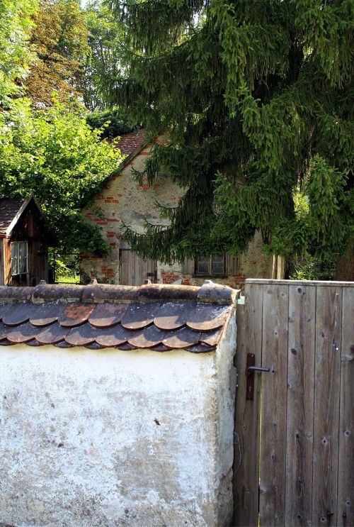 old house garden wall wall