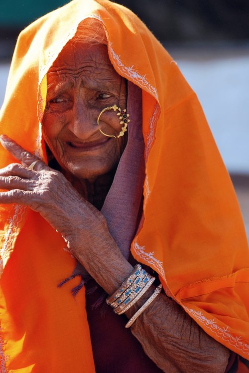 old lady  ethnic  wrinkles