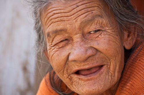 old lady smile beautiful