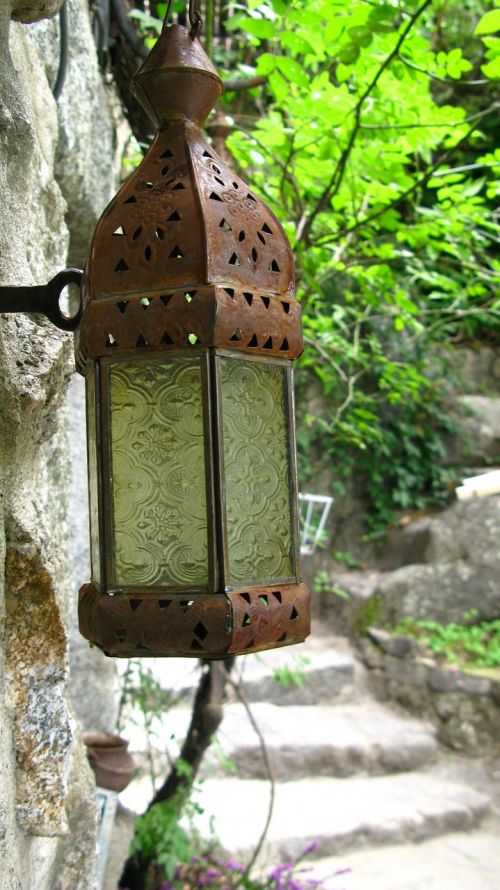 old lamp metal tealight holder