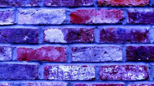 Old Lilac Brick Wall