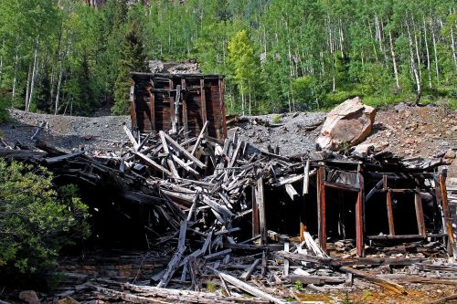 old mine abandoned collapsed