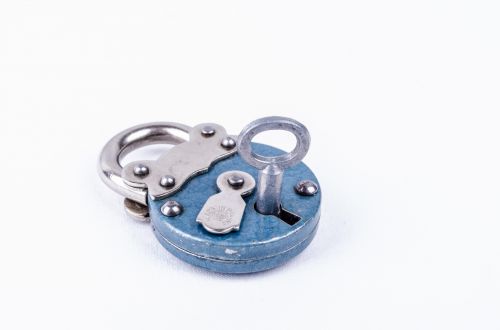 Old Padlock On A White Background