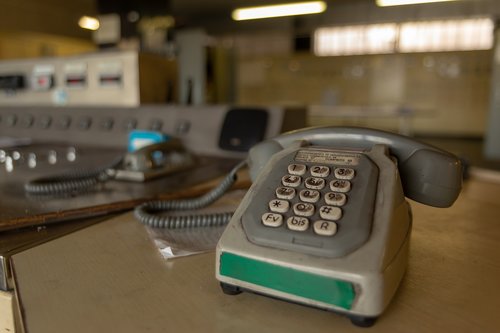 old phone  industrial  grey