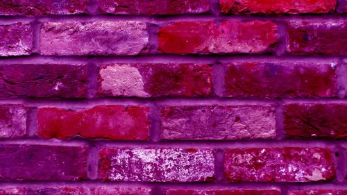 Old Purple Brick Wall