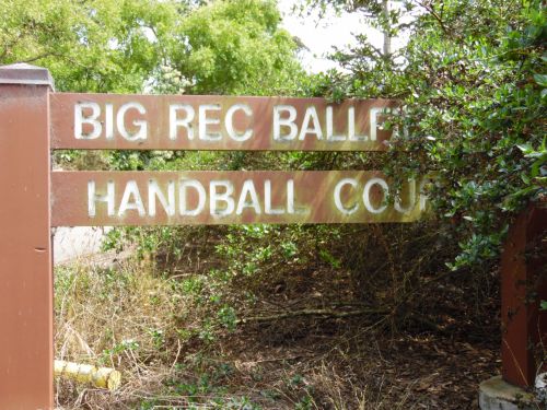 Old Recreation Handball Sign