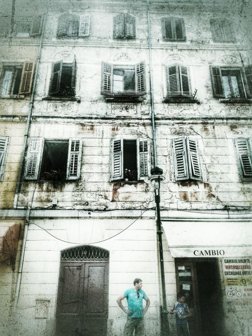 old town facade old houses