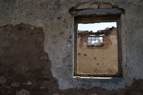 old window ruins window