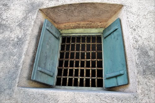 old window  shutters  monument