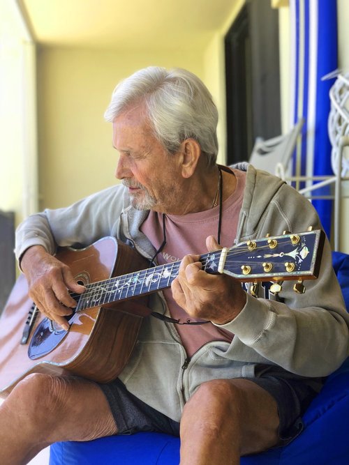 older adult  guitar man  people