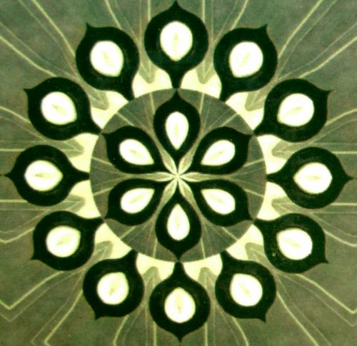 Olive Circular Pattern Background