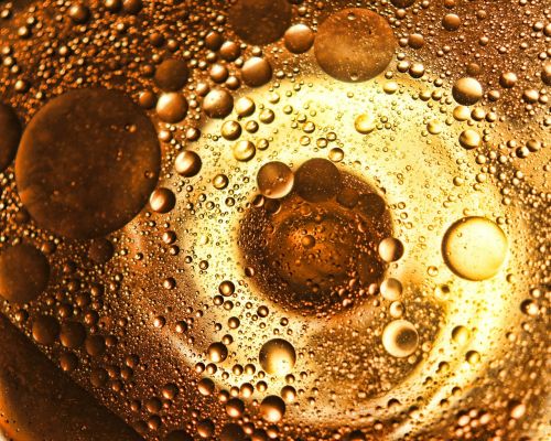 olive oil bubbles gold