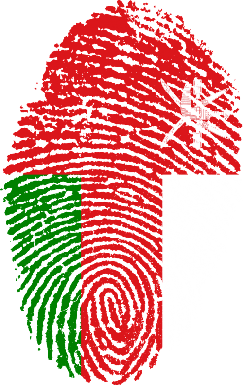 oman flag fingerprint