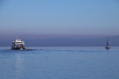 on the water  lake  ferry