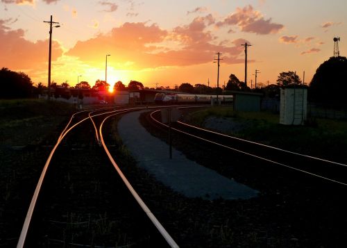 on track railway track railway