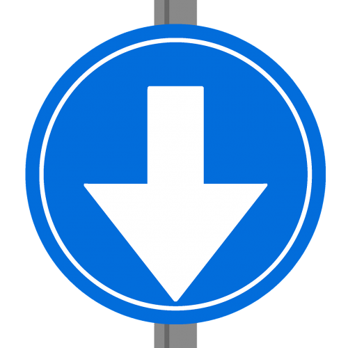 one way sine traffic sign dutch