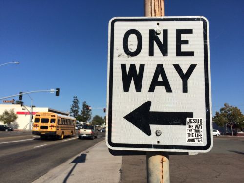 One Way Street Sign