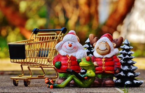 online shopping shopping cart christmas