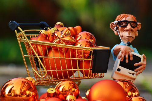 online shopping christmas shopping cart