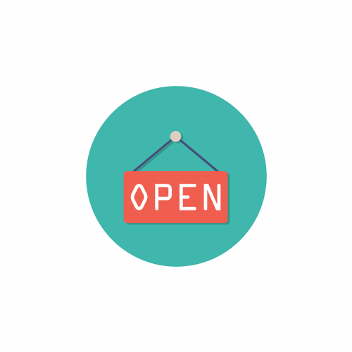 open icon sign