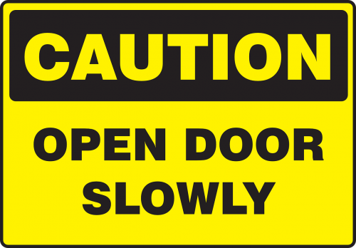 open warning door