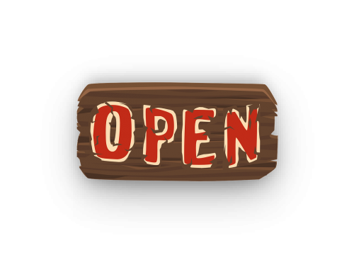 open sign signage
