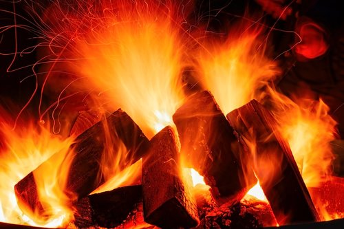 open fire  fire  embers