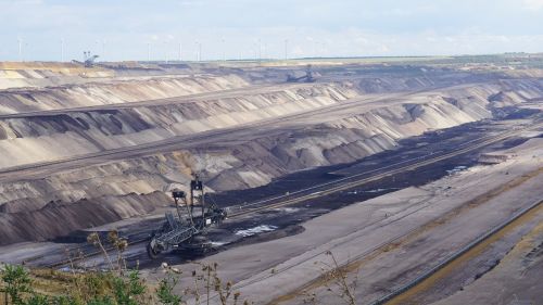 open pit mining brown coal bucket wheel excavators
