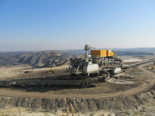 open pit mining brown coal lower lusatia